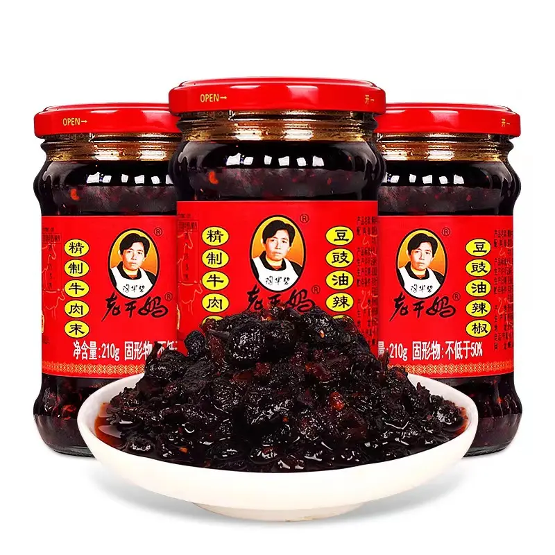 China Hot Selling Produkt Laoganma Flavored Chicken Oil Chili Sauce Aromatisierte Chili mit Sojasauce