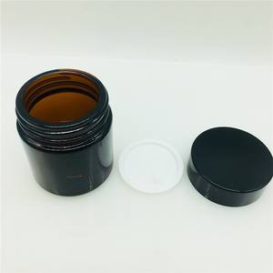 Embalaje cosmético <span class=keywords><strong>5g</strong></span> 10g 15g 20g 30g 50g 100g 240g de vidrio ámbar vacío hacer blanqueamiento tarro de crema - Product Image 5