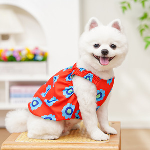 Spring Summer <b>Pet</b> Suspenders Floral Dog Cat <b>Harness</b> Leashable Small Medium Size Skirt Style <b>Pet</b> Clothes Anhui Origin - Product Image 2
