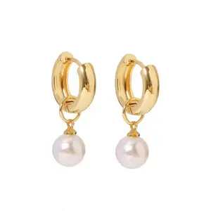 Pbride Wedding Jewerly Earl Drop Pendant Drops 18K Non Tarnish Gold Minimalist Earrings Dainty Designer Jewelry Famous Brands