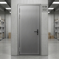 Porte de sécurité pour entrepôt à feuille simple Yonking, conforme aux normes EN UL CE, en acier galvanisé, avec serrure antivol et résistance au feu