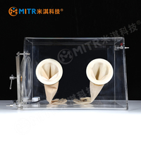 Boîte à gants en plexiglas anti-poussière d'isolation de base haut de gamme MITR MT011-A Boîte à gants de laboratoire en acrylique bon marché avec certifications et patènes