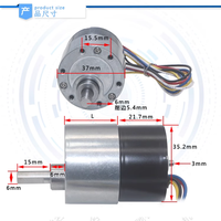 Moteur CC sans balais à engrenages 37-3525 - 12V/24V Rotation avant/arrière 12-960 tr/min Vitesse réglable pour ventilateur, robotique et maison intelligente