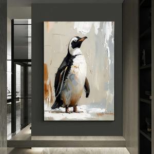 Art mural animalier réaliste Hype, arts décoratifs texturés 3D sur toile, peinture à l'huile esthétique peinte à la main, grande peinture à l'huile faite à la main - Product Image 2