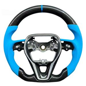Volante de Fibra de Carbono Forjado Rojo Hecho a Mano Personalizado para Toyota Camry L LE XLE <span class=keywords><strong>SE</strong></span> XSE TRD Avalon de 8ª Generación - Product Image 3