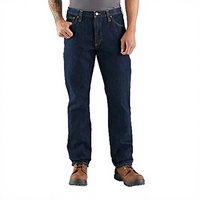 Jean en denim robuste et décontracté pour homme, coupe droite, taille mi-haute, délavage moyen, lavable, 38W X 30L