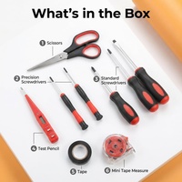 Kit d'outils portables pour la maison, 8 pièces, pour les réparations quotidiennes de base et les tâches d'entretien domestique