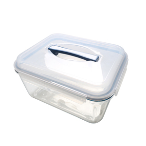 Facile à transporter grande capacité 4500ml/6000ml récipient de nourriture en verre/boîte de pique-nique/baril de riz avec poignée robuste - Product Image 1