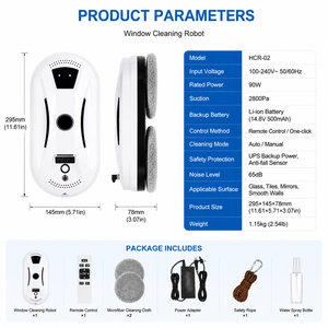 Robot Limpiacristales Doméstico Inteligente con Control Automático Anticaída para Sistema de Limpieza de Doble Disco HCR-02 - Dos Discos Redondos - Product Image 2