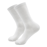 Nouvelles chaussettes décontractées personnalisées en coton du fabricant, chaussettes unisexes d'automne et d'hiver en coton peigné de couleur unie