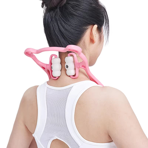 Masajeador de cuello de rodillo Manual portátil de 6 ruedas con logotipo personalizado Masaje cervical <span class=keywords><strong>para</strong></span> <span class=keywords><strong>el</strong></span> cuerpo Cabeza Cara Pie Cintura Brazo - Product Image 2