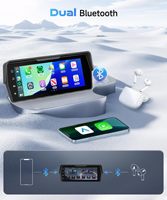 Écran CarPlay sans fil pour moto, écran tactile HD IPS de 6,86 pouces, étanche IP67, compatible avec Android Auto, universel