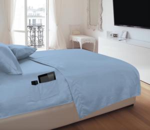 Parure <span class=keywords><strong>de</strong></span> draps pleine grandeur, simple et lavable, avec poches latérales et <span class=keywords><strong>sangles</strong></span> d'angle, 4 pièces, en microfibre <span class=keywords><strong>de</strong></span> polyester brossé, poches extra profondes - Product Image 3