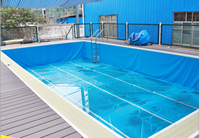 Piscine hors sol en acier personnalisée, structure en métal, forme régulière, piscines extérieures pour adultes, mini piscine en acier