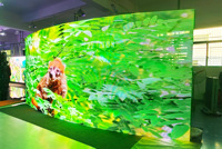 Mur vidéo LED transparent extérieur 1000x1000mm P3.91-7.82 pour la publicité dans les centres commerciaux