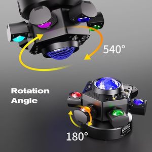 Luz LED DJ Multifunción de 150W con Control Remoto, 6 Brazos Móviles, DMX512, Patrones de Haz, <span class=keywords><strong>Efecto</strong></span> de Puntos y Bola Mágica - Product Image 2