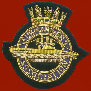 SUBMARINERS ASSOCIATION High Quality Lace Embroidered Patch <b>Sew</b>-On Fabric Badge Circular Luxury Design for Garment - Product Image 1