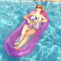 Ningbo GO Grand transat gonflable en PVC pour adultes, flotteur de plage pour bronzage, radeau de bain de soleil, transat aquatique, transat de natation, 100 kg