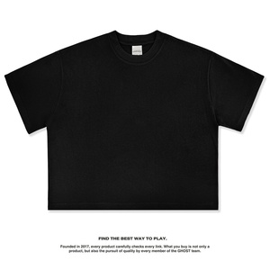 T-shirt in cotone a maniche corte, stile americano retrò, vestibilità ampia e squadrata, effetto lavato e distressed, design neutro, per uomini di statura bassa e robusti. - Product Image 3