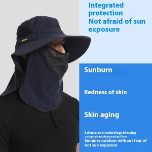 Bán buôn người đàn ông lớn đầu câu cá xô hat dù để che nắng Mặt nạ ngoài trời Đi Bộ Đường Dài ba-trong-một mặt bao gồm cổ của ngư dân hat - Product Image 3
