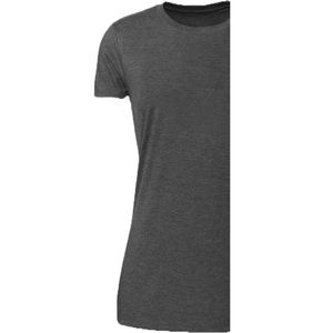T-shirt à manches courtes col rond pour femme, style streetwear, respirant, écologique, couleur gris uni, toutes saisons - Product Image 6