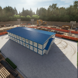 Cabine modulaire durable en panneaux sandwich contemporaine pour chantier de construction et hébergement extérieur - Product Image 3