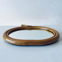En gros Pas Cher Rotin Osier Mur Monté Miroir Artisanat Décor À La Maison pour Salon Chambre Hôtel