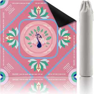 Tapete <span class=keywords><strong>de</strong></span> Neopreno Personalizado Antideslizante e Impermeable para <span class=keywords><strong>Mesa</strong></span> <span class=keywords><strong>de</strong></span> Mahjong, Diseño <span class=keywords><strong>de</strong></span> Pavo Real Rosa, Marca Oh My Mahjong, para Juegos <span class=keywords><strong>de</strong></span> <span class=keywords><strong>Mesa</strong></span> - Product Image 1