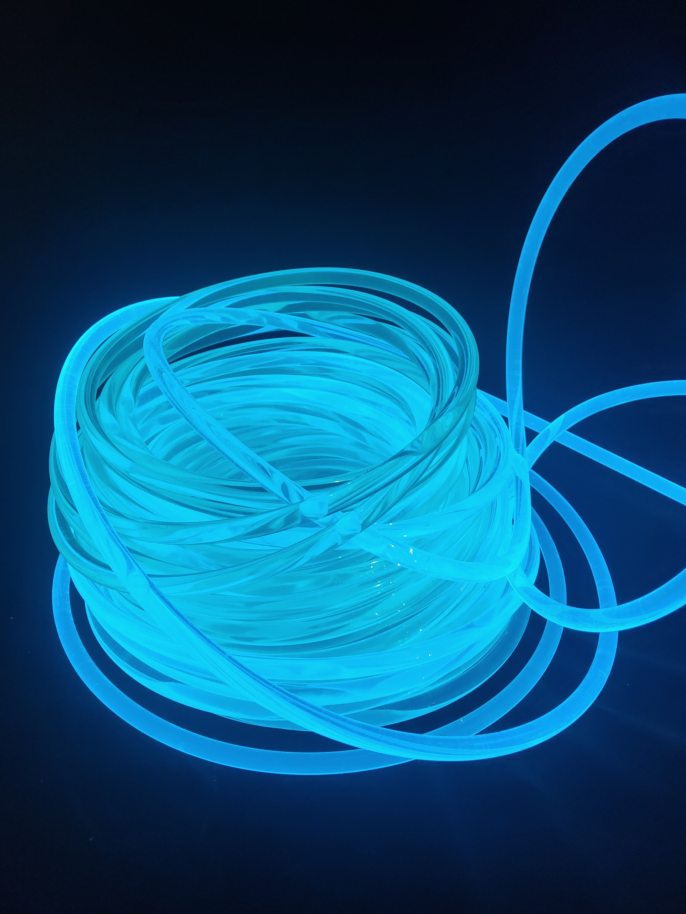 Polymer 3mm Side Emitting LED Optical Fiber Cable Pool & Car Interior Perimeter Lights-IP68 Rated 6000K Daylight CRI90 Dimmable