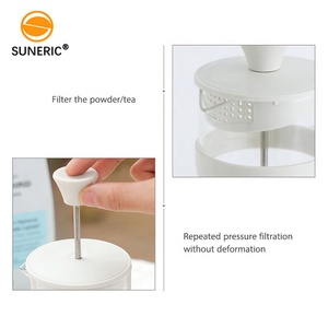 <span class=keywords><strong>Filtre</strong></span> en acier inoxydable portable résistant à la chaleur en verre borosilicaté presse française cafetière de camping - Product Image 3