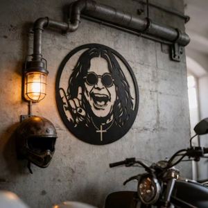 Adorno de Metal con Silueta de Rock Heavy Metal, Decoración de Pared de Estilo Industrial Retro para Bar - Product Image 4