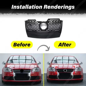 สำหรับรถ Golf 5 MK5 ปี 2006 2007 2009 ช่องระบายอากาศด้านหน้า  ตะแกรงระบายความร้อน  ชุดแต่งตกแต่ง - Product Image 2