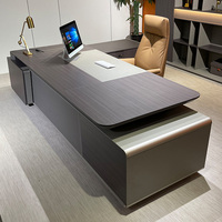 Ensemble de chaise de bureau de direction moderne de luxe ML avec panneau en bois extensible, écologique, facile à assembler, pour bureau commercial et à domicile