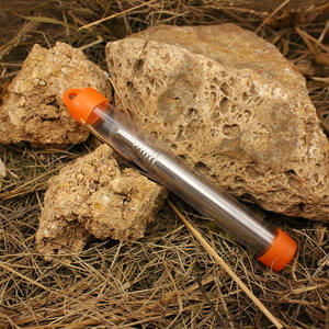 2024 Camping bolsillo fuelle 9,3 cm tubo herramienta de fuego al aire libre tubo de soplado de acero inoxidable tubo de soplado retráctil - Product Image 3