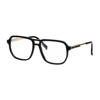 JNLOO Montura de Gafas Nueva con Diseño de Contraste de Doble Viga, Espejo Óptico Unisex de Aro Completo Cuadrado, a la Moda, con Empalme Negro y Dorado