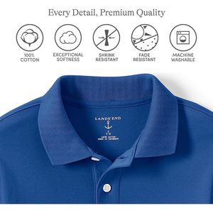 Camiseta Polo para Niños 100% Algodón Manga Corta Fácil Cuidado Uniforme Escolar para Niños - Product Image 3