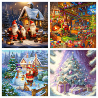 20*20cm Noël DIY Diamant Peinture par Numéro Kits Bonhomme de Neige Image 5D Diy Cristal Strass Diamant Broderie Dessin