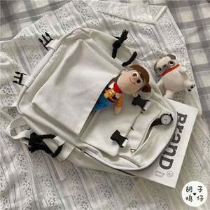 Mochila de viaje M0 568, mochila escolar, mochila para estudiantes universitarias, mochila para estudiantes de secundaria, mochila simple de lona. - Product Image 3