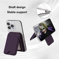 Porte-cartes et portefeuille magnétiques en cuir PU pour IPhone12-17 Pro Max en acier inoxydable avec fonction de support d'usinage CNC