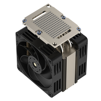 Radiateur rectangulaire LGA3647 4U avec caloduc actif pour processeur COOLSERVER, tour silencieuse pour ordinateur de bureau, double ventilateur