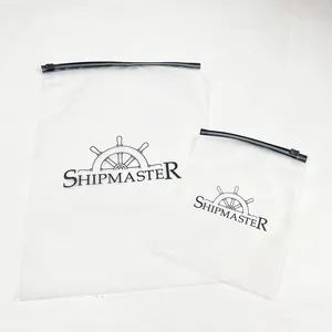 Custom Frosted Printing Logo Sports underwear T-shirt Packaging Clothing Zipper Packaging Plastic Bags