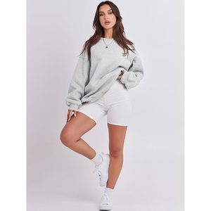 Sweat-shirts pour femmes, col rond, en polaire, pull oversize, printemps-hiver, hauts mignons, vêtements preppy pour adolescentes 2026 - Product Image 4