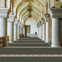 Tapis de mosquée en rouleau 80 % laine de qualité supérieure, à poils longs et doux, pour couverture mur à mur des mosquées et centres islamiques