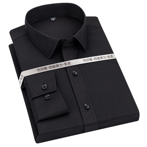 <span class=keywords><strong>Camicie</strong></span> da uomo a maniche lunghe senza stiratura, elasticizzate, primaverili, da ufficio, con bottoni, tinta unita, vestibilità slim, casual, nuova moda. - Product Image 5