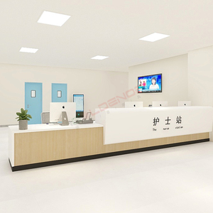 Hospital Nurse Station Guide <strong>Desk</strong> Pure Acrylic <strong>Artificial</strong> <strong>Stone</strong> Semicircle Service <strong>Desk</strong> Customization - Product Image 5