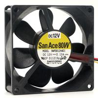 SANYO 9WP0812H401 12VDC 0.13A 80*80*25MM 8025 8CM Kipas Pendingin Aksial Jepang Baru dan Asli