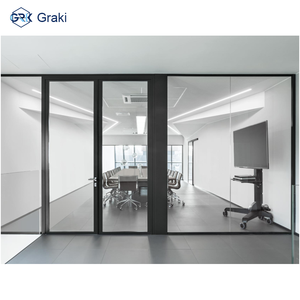 कार्यालय कांच की दीवार विभाजन आधुनिक डिजाइन एल्यूमीनियम तैयार कमरे डिवाइडर अत्यधिक प्रभावी ध्वनि अवशोषण का उपयोग करते हैं - Product Image 2