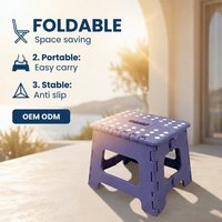 Tabouret pliable en plastique certifié CE, chaises de camping portables, tabouret pliant pour l'extérieur