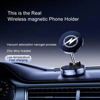 Support de téléphone magnétique rotatif à 360°, support de téléphone magnétique pliable avec chargeur sans fil pour voiture, salle de sport, miroir, douche