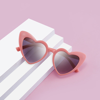 New Design Cute Pink Love Heart Shape Frame Fashion Women's Sunglasses Shades Sun Glasses Sunglasses